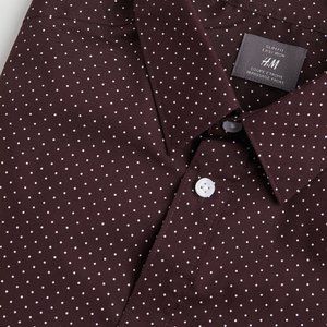 Slim-Fit Long Sleeves Shirt, H&M, New